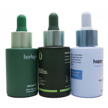 1oz 30ml hair oil flat shoulder glass dropper bottle for essence serum tincture GB-349B